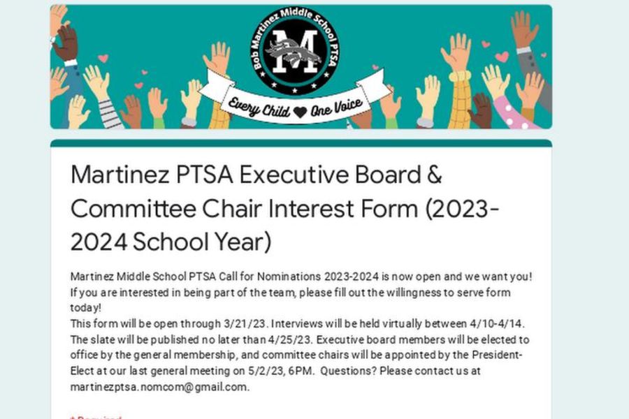 MMS PTSA Call for Nominations Now Open!